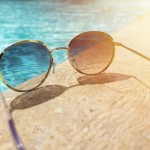 Sunglasses by the pool